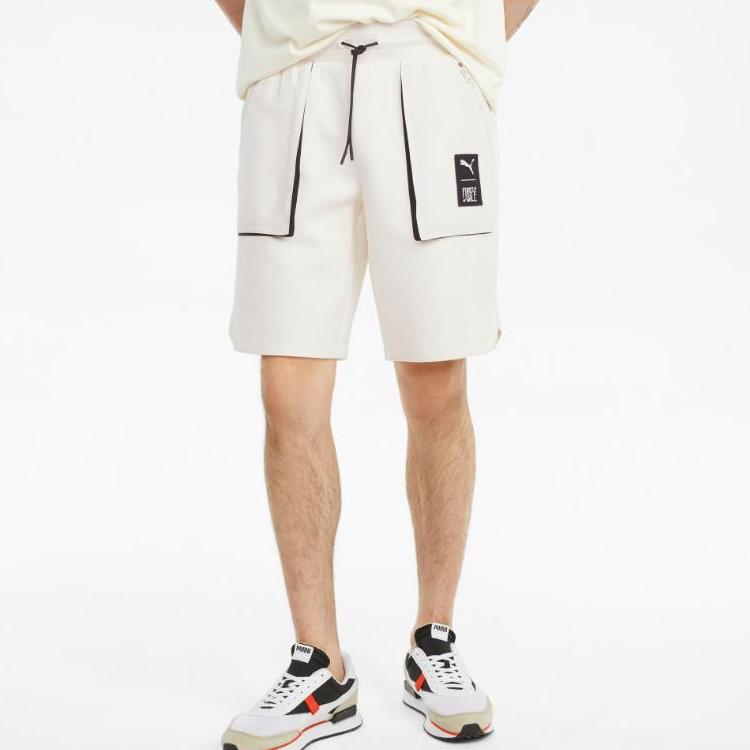 Puma Casual Breathable Lace-Up Sports Shorts Men Shorts Ivory 532343-73
