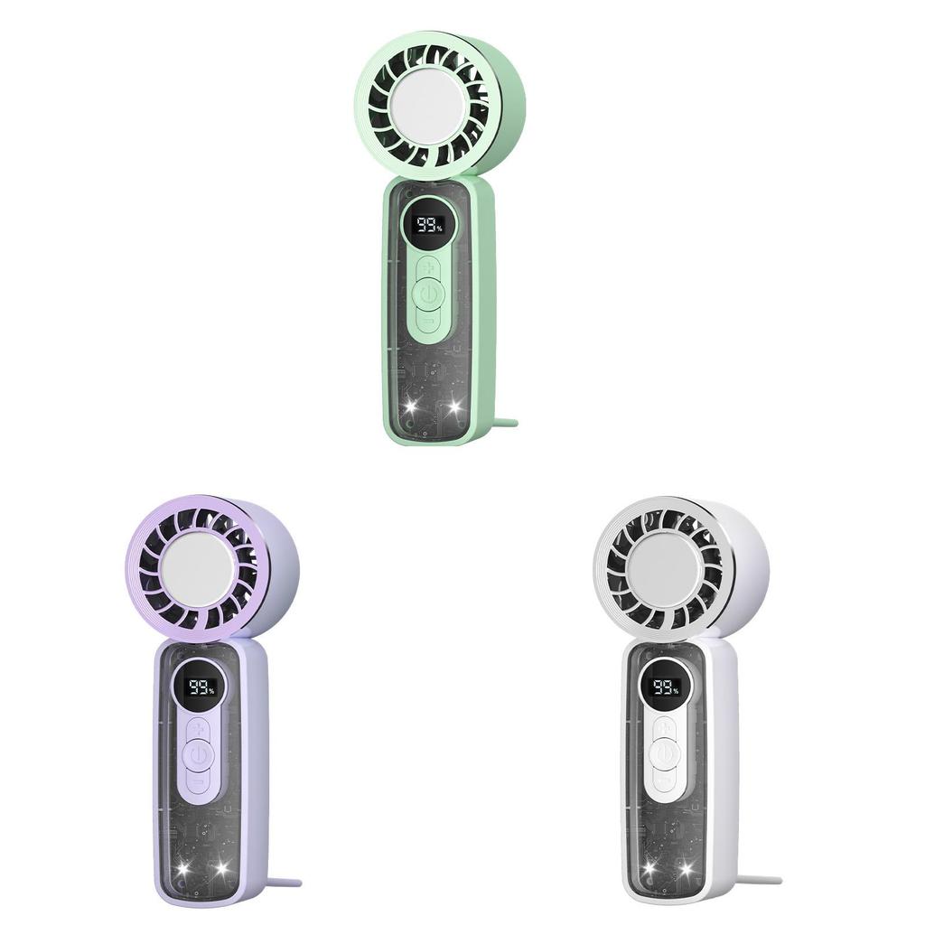 Portable Handheld Fan With Cooling Function And Usb Rechargeable For Travel And Outdoor Use