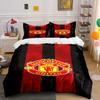 Red-and-black Stripes, Manchester United. Bedding Sets Duvet Cover Sets Duvet Covers Pillowcases(1 * Duvet Cover 2 * Pillowcases Without Duvet Insert)
