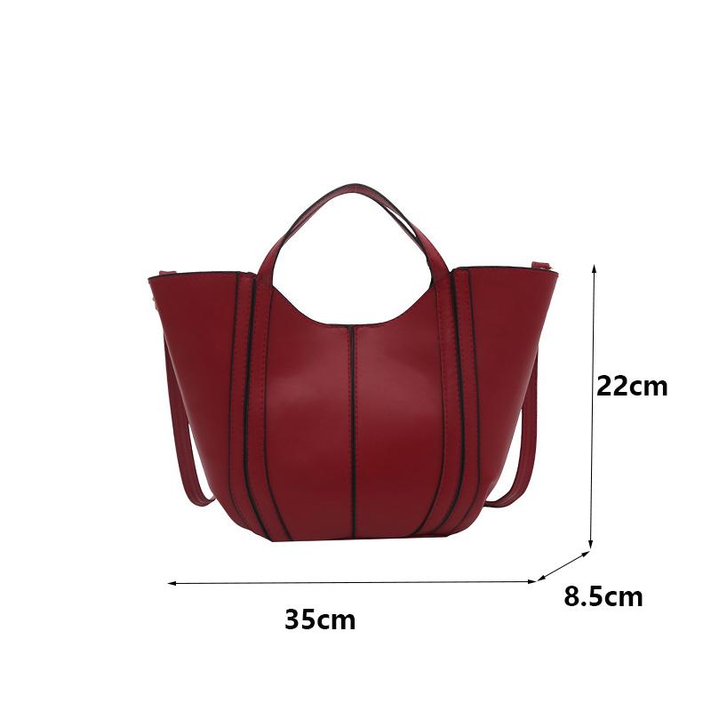 Women's New High-capacity Crossbody Bucket Bag Versatile and Simple Single Shoulder Basket Small Purse and Handbag KTB