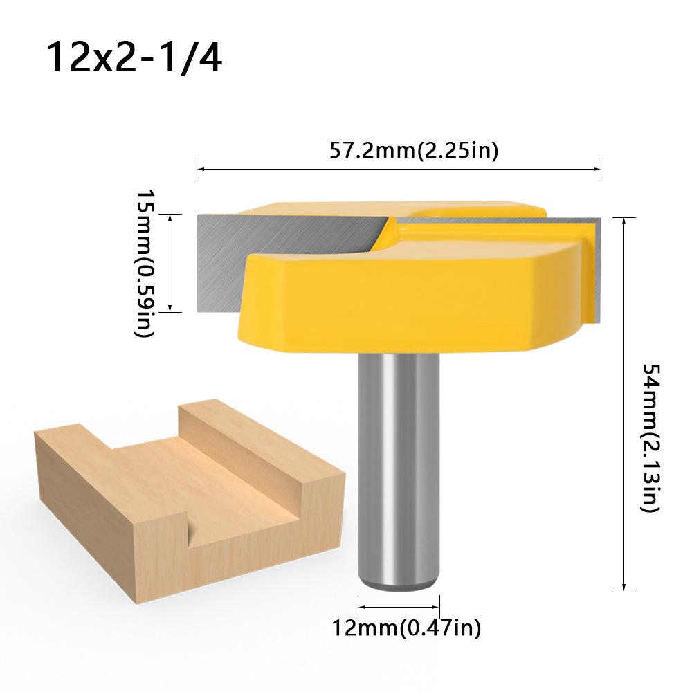

12 Handle Woodworking Bottom Cleaning Knife Large Diameter Bottom Cleaning Knife Woodworking Milling Cutter Special For Foreign Trade Yellow large bottom cleaning knife 12 * 57