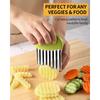 1 Pcs Crinkle Cutter Stainless Steel Potato Carrot Chip Vegetable Crinkle Wavy Chopper Cutter Fry Slicer Kitchen Accessories