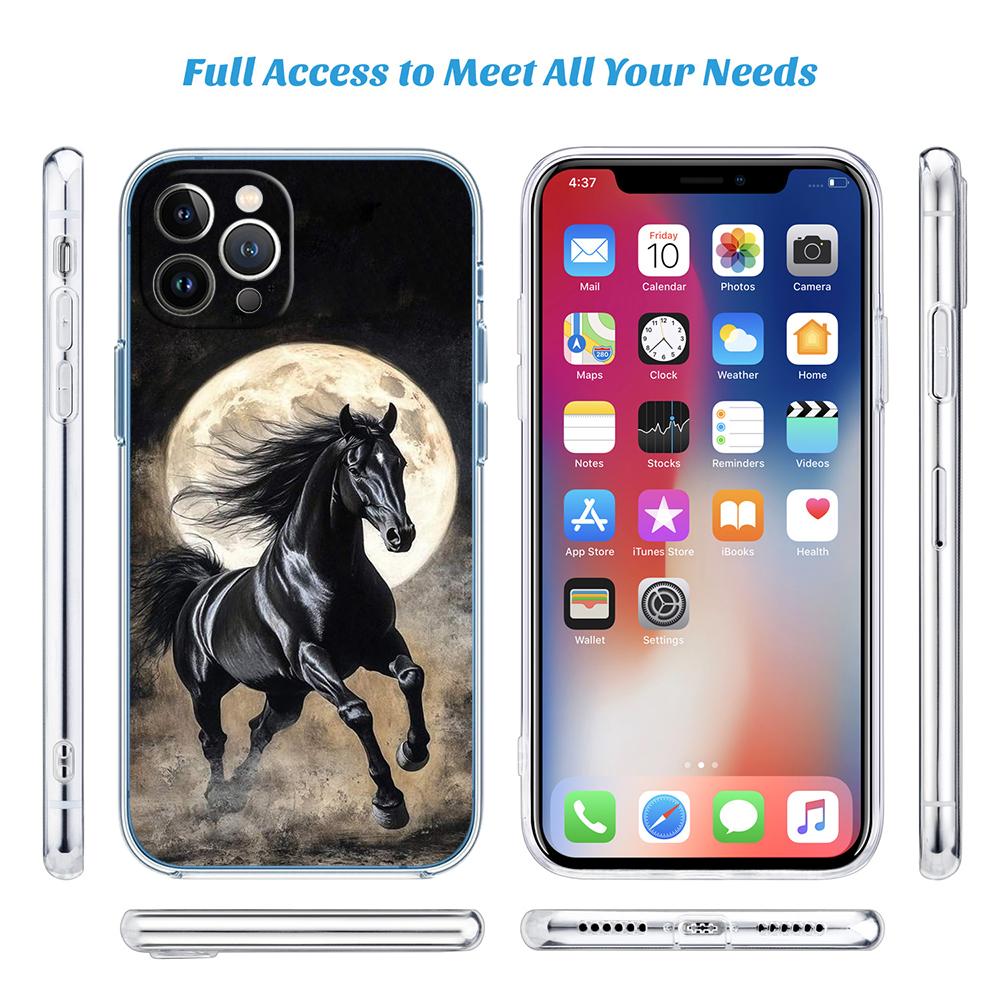 MY11 Fine Horse Transparent Phone Case for LG K22 K30 K40 K40S K41 K42 K50 K50S K51 K51S K52 K61 K62 K71 K92 Q60 Q61 V40 V50 V60
