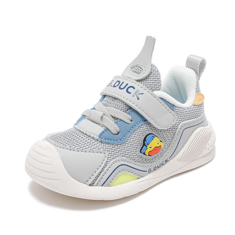 Little yellow duck baby girl shoes spring and autumn mesh breathable boys toddler shoes soft sole non-slip 1-3 years old 2 functional shoes