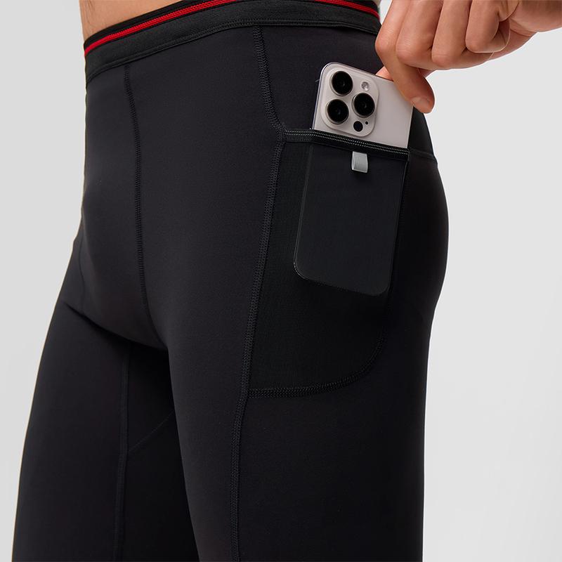 SAUCONY Jednobarevné fitness legíny Běžecké Profesionální sportovní šortky Pánské šortky Černé SC2239006B-BKX