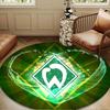 Grünes Werder-Symbol Runde Matte Heimdeko, Stuhlmatte Für Wohnzimmer, Schlafzimmer, Fußmatte Heimdeko Geburtstagsgeschenk Weihnachtsgeschenke