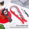 Bottle Opener Set Multifunctional Jar Lids Openers Wrench Grippers Safety Screw Manual Home Household Accessories