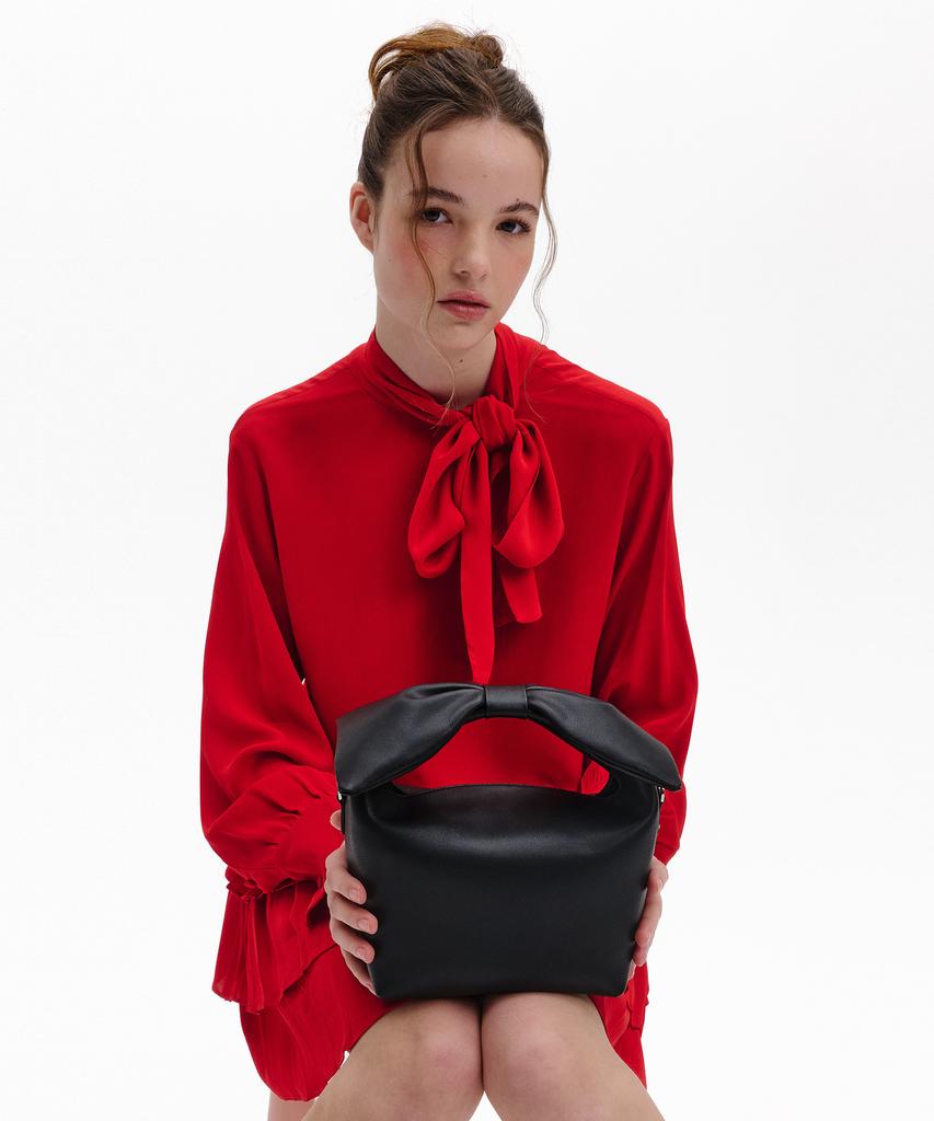 Bowtique Lindsey Bow Ribbon Two-Way Bag_Black