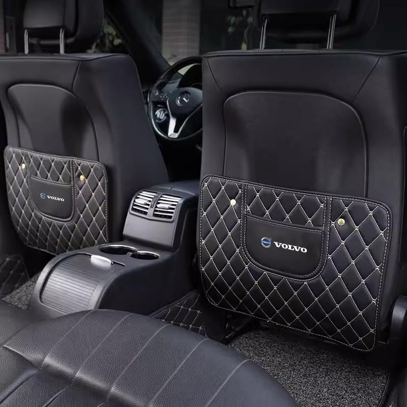 Leather Car Seat Back Anti Kick Cushion Protector Mat Cover For Volvo ES90 EC40 EX40 EM90 XC90 V90 V60 XC60 V40 S80 S60 S90 C40