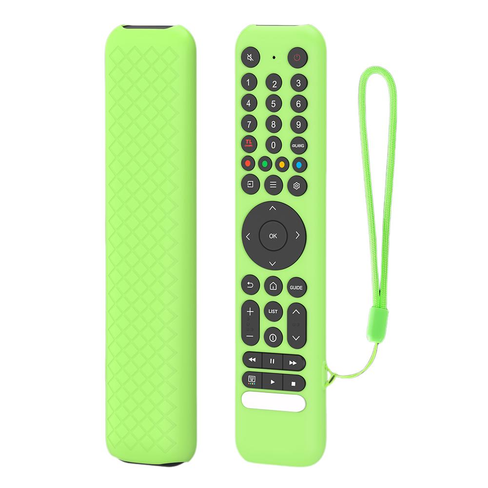 Silicone Remote Case for TCL RC716/RC833 GUB1 Remote Protective Case Anti-Slip Silicone Sleeve Shockproof Anti-Drop with Lanyard