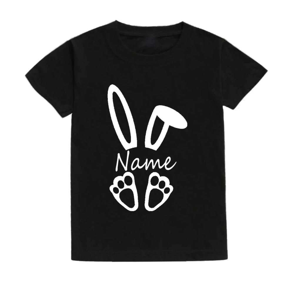 Personalized rabbit cartoon pattern summer boy and girl clothes cute, fashionable, Polyester comfortable short sleeved top