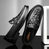 Fashion Genuine Leather Mens Loafers Moccasins Stylish Man Casual Shoes Handmade Formal Slip On Flats Crocodile Pattern Male Boat Shoes