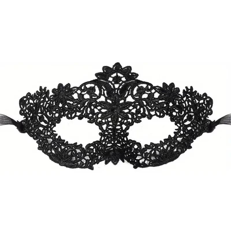 Couple Black Lace Disguised Mask Elegant Plastic Party Ball Mask Suitable for Halloween and Costume Party Accessories