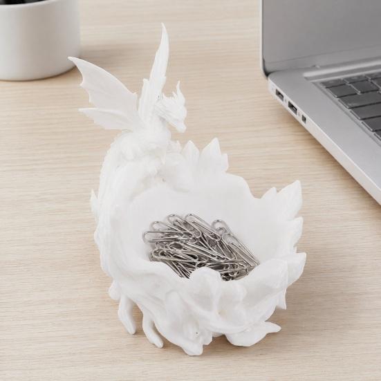 Yousheng Dragon Storage Bowl, 3D Printed Decorative Key Jewelry Holder for Entryway Desktop Dressing Table, Unique Fantasy Home Decor Gift