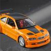 1:24 M3 E46 GTR Купе Спортивный Автомобиль из Сплава Модель Металлическая Литая Трассовые Гонки Транспортные Средства Модель Автомобиля Звук Свет Симуляция Детские Игрушки Подарок