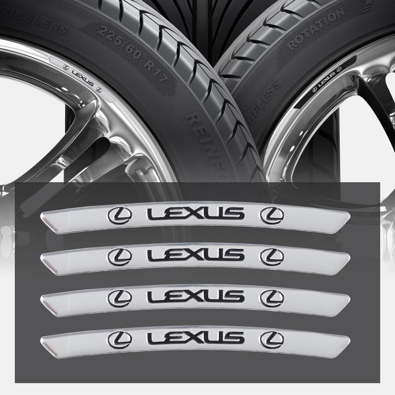 4ks Nálepky na středové krytky kol auta Dekorace Pro Lexus FSPORT LBX NX RX 350h 450h ES UX 300e GS GX IS LS LX CT LC RC