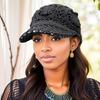 Adjustable Crochet Baseball Cap Polyester Mesh Peaked Cap Fashion Sun Hat  Spring Summer