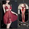 Sex underwear transparent steel tray gathers Sao suspender lace backless perspective sex nightdress seduction suit women