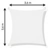 Square Shade Cover Sun Sail Canopy 3.6x3.6m Red
