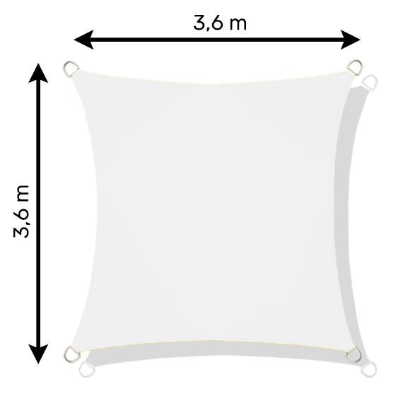 Square Shade Cover Sun Sail Canopy 3.6x3.6m Red