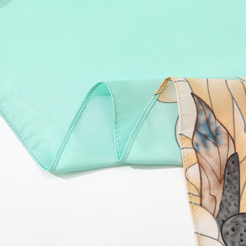 Butterfly floral simulation silk long silk scarf versatile temperament outwear shawl female