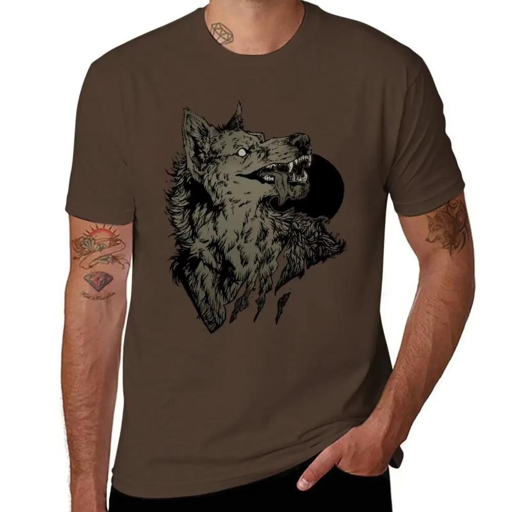 Werewolf - black T-Shirt Aesthetic clothing  t shirt for men