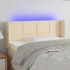 VidaXL LED Headboard Bedroom Furniture Single Bed Accessory Headboard Bed Frame Interior Cream 3123231
