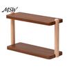 Efficient Storage Solution for Home 2-Tier Desktop Rack, Wooden Vertical Space Saving Organizer, Strong Layered Tool Organizer Table Load-Bearing