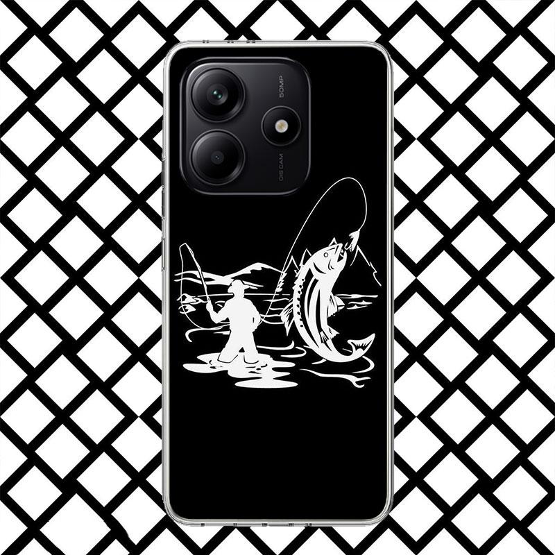 Hunting Fishing Man Phone Case for Xiaomi Redmi Note 15 14 14S 13 12 12S 11 Pro Plus 11E 11T 11S 10S 5G Soft Cover Fundas Redmi