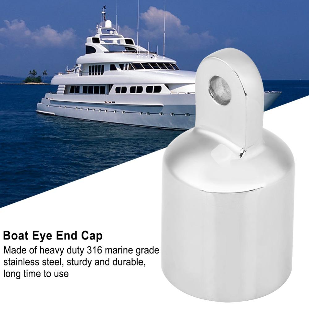 2Pcs Inside Dia 1" 25mm Bimini Top Caps 316 Stainless Steel Tube Fitting Boat Application