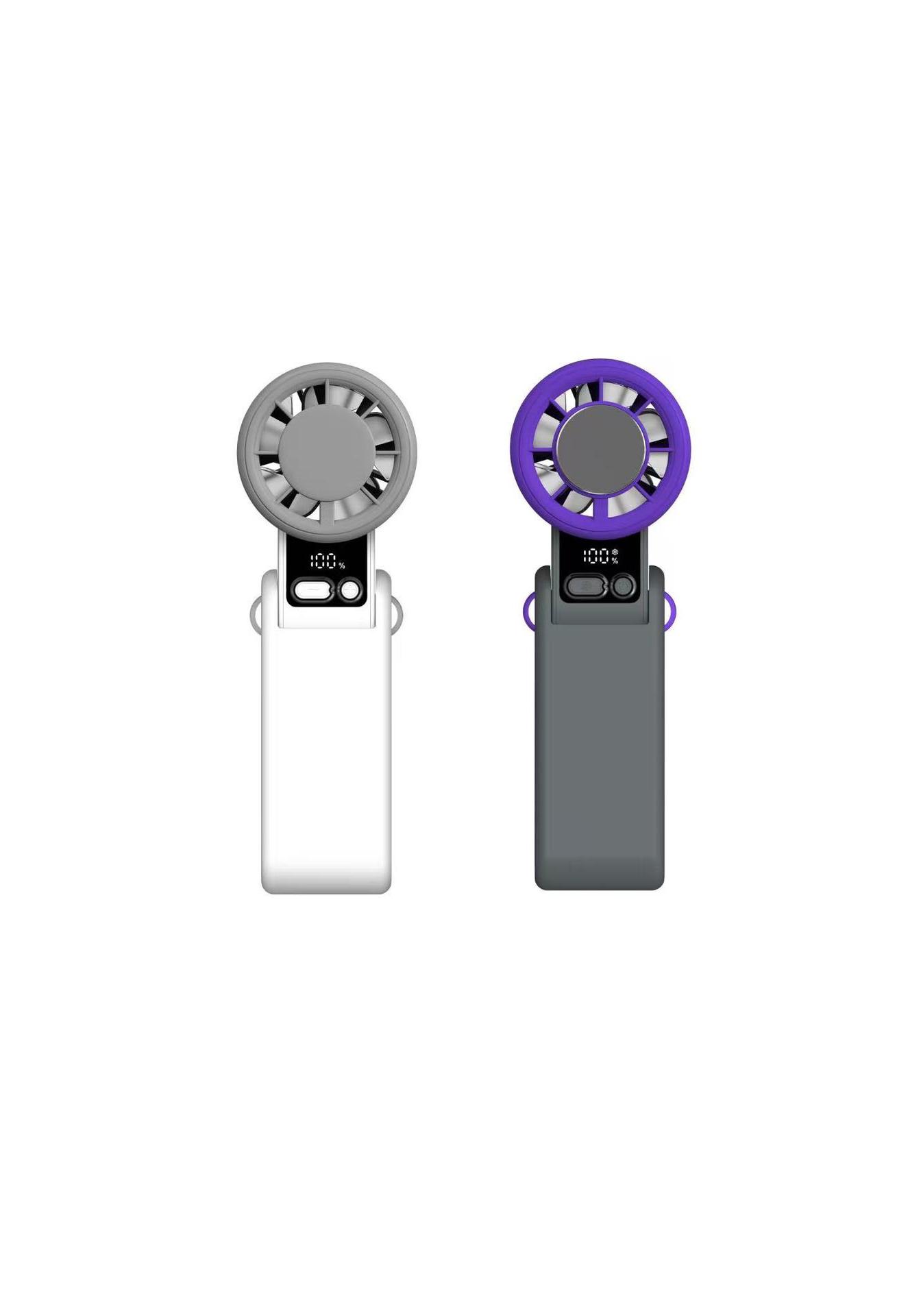 

2026 Mini Fan: High-Speed Cooling, Digital Display, Handheld, Foldable, Neck-Hanging Ice Pack Fan 183*62.22*57.54 [3600mAh] чёрный