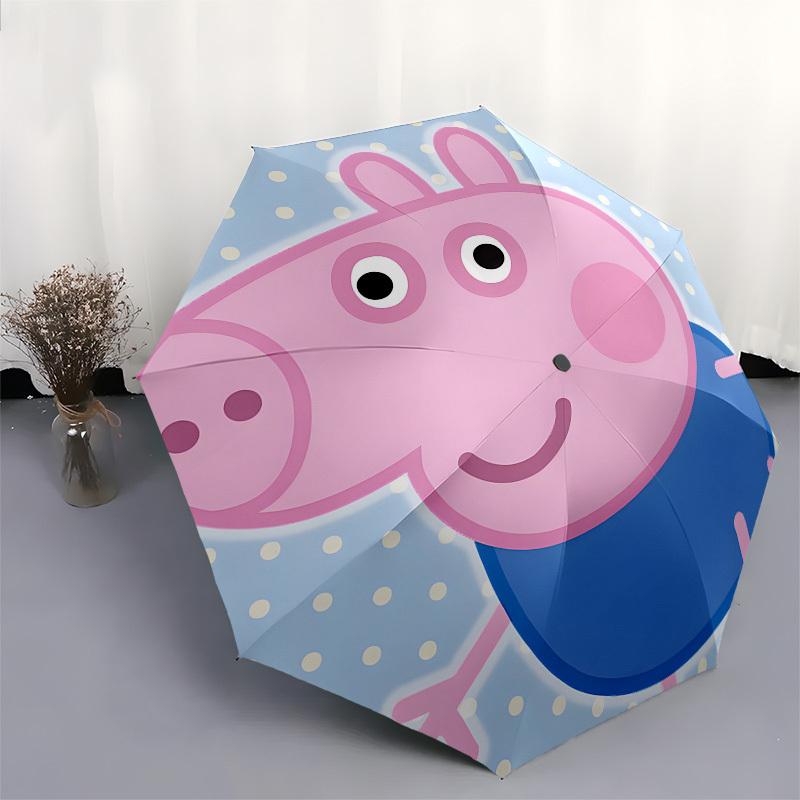 Peppa Pig, Automatic Opening and Closing, 8 Rib Structure Portable Umbrella, Suitable for Men and Women In All Seasons Perfect Gift for Ho