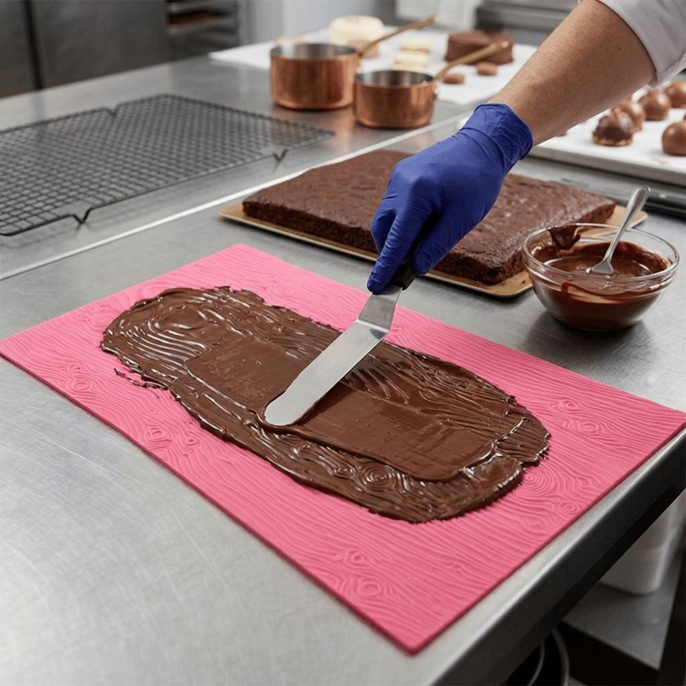 Soft Silicone Embossing Mat Bendable Mat Confectionery  Mat Pattern Press Tool  Fondant Cake