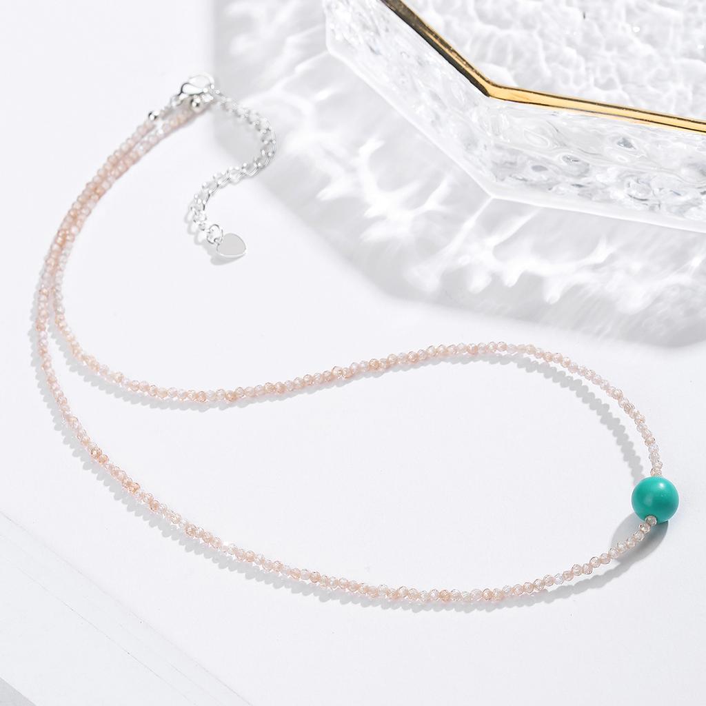 Natural Crystal Pendant, Amethyst, Bead Necklace, Xiaomi Beads, Collarbone Chain, Bohemian Jewelry