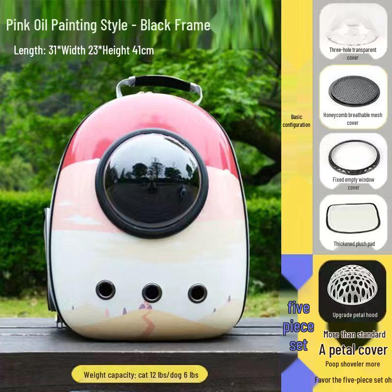 Portable Pet Backpack: Space Capsule for Cats & Dogs