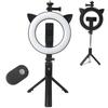 Selfie Stick with Cat EarShaped Fill Light Wireless Bluetooth Teacher Online Class Live