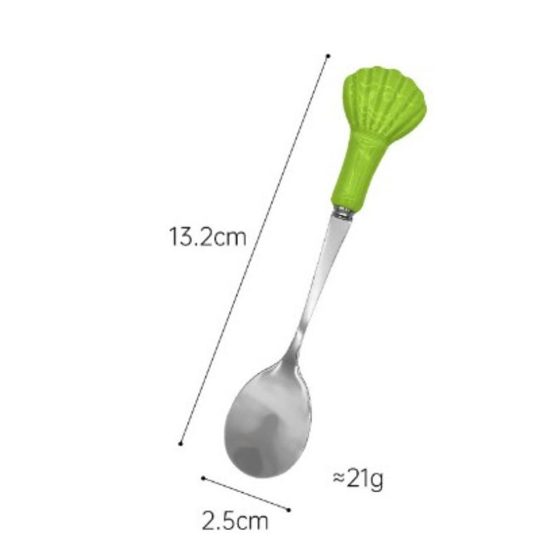 Stainless Steel Fruit Shaped Coffee Spoons Fruit Dessert Spoon Fork Candy Tea Spoon Drink Tableware Kitchen Supplies