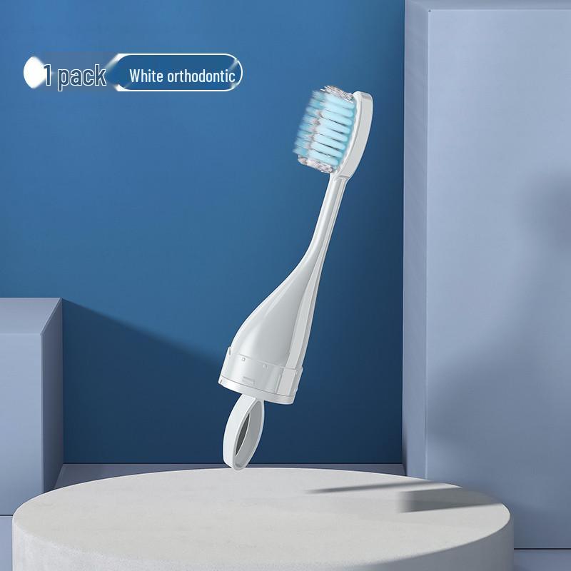 Portable All-in-One Travel Toothbrush & Toothpaste Set with Soft Bristles and Folding Design for Orthodontic Appliances