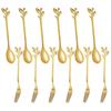 12pcs Dessert Spoon And Fork Set Stainless Steel Mixing Spoon Cake Forks Kitchen Fruit