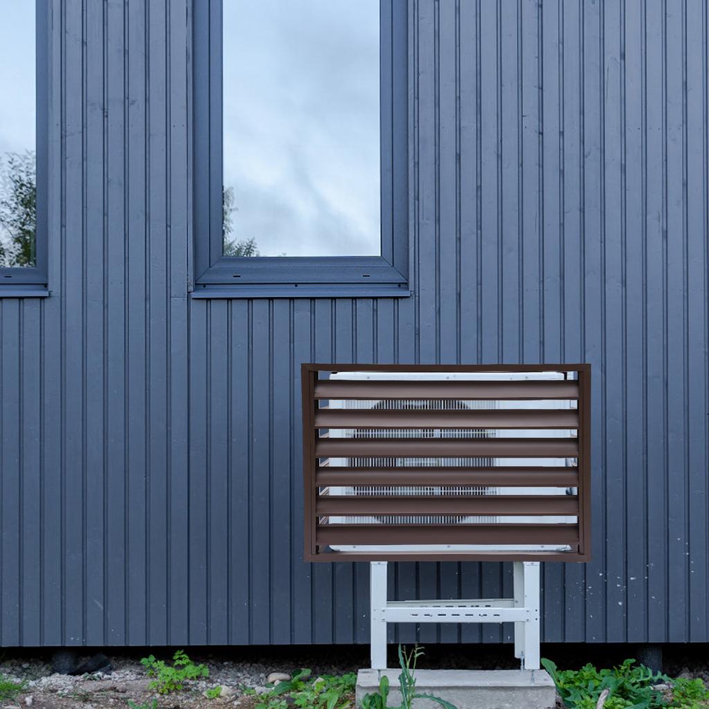 Outdoor Privacy Fence for 1.5P Air Conditioning, Aluminum Alloy Four Sided Space Divider, Balcony Garden Guardrail Flower Rack