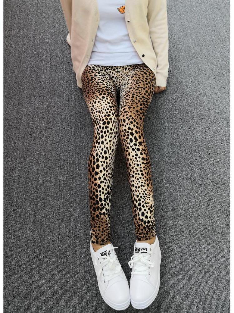 

Горячая Распродажа Женские Стильные Удобные Леггинсы Леопардовой Расцветки с Высокой Посадкой Стрейч Скинни Free Size (suitable for 90-140 jin)