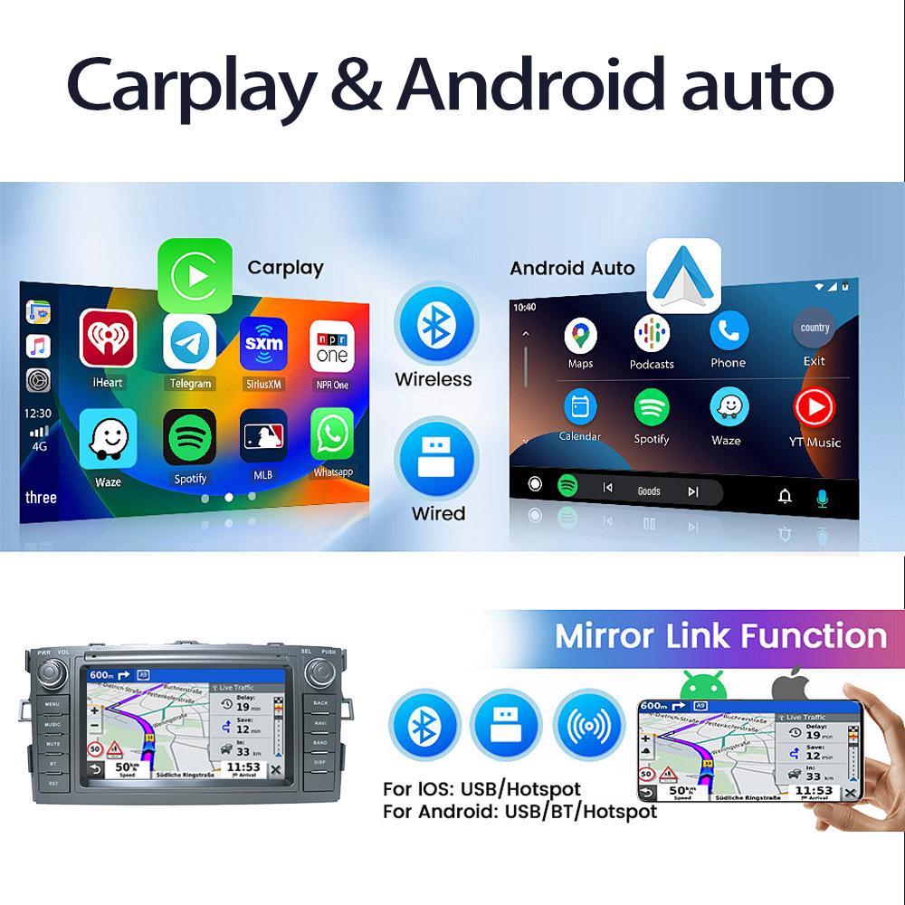 Toyota Auris Android Navigation System with HD Reversing Camera and CarPlay Integration