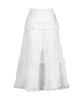 Iligo Buckle Frill Long Skirt White