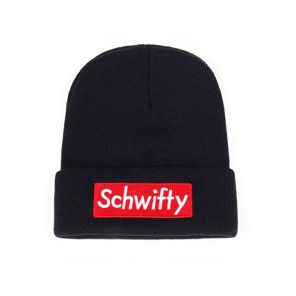 Schwifty Winter Embroidery Knitted Beanie Hat Skullies Hat Knit Letter Bonnet Outdoor Ski