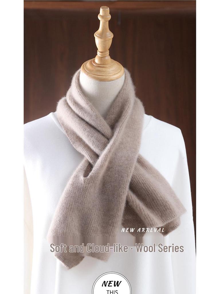 Women's Winter Wool Knit Cashmere Cowl Scarf - Thick, Warm, and Versatile Neck Protector
