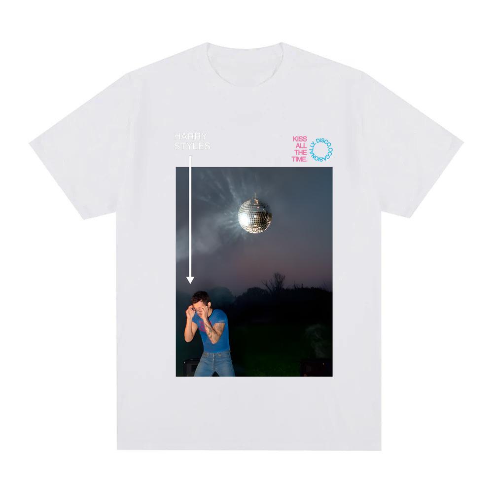 

2026 New Album Kiss All The Time Tshirt Singer HarryStyle Graphic Printing Hip Hop 100Cotton Teeshirt Unisex HighQuality Tops S