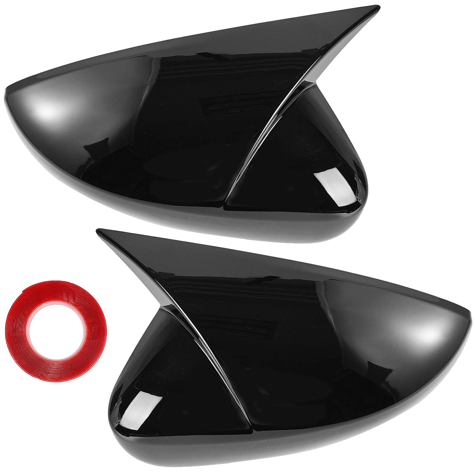 

1Pair Side Mirror Cover For VW Polo MK5 09-17 Glossy Black Rearview Wing Mirror Cover Caps Left + Right 6R0857537B 6R0857538B чёрный