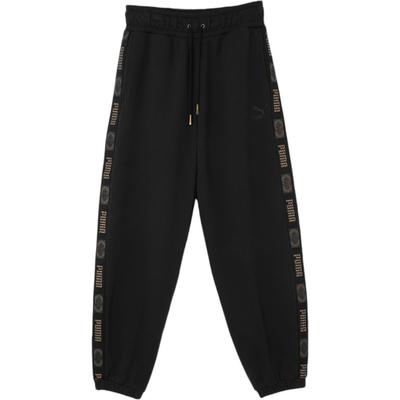 Fashionable Simple Lace-Up Cuffed Versatile Knitted Sports Pants Women Bottoms Black 631074-01
