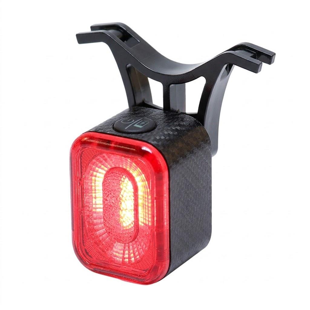 Smart Bike Tail Light USB Rechargeable Brake Sensing Rear Light Auto On/Off IP66 Waterproof Bicycle LED Safety Light with Mount
