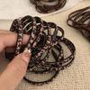 5 Stück Koreanischer Stil Vintage Leopardenmuster Haarbänder Hohe Elastizität Tägliche Basis Pferdeschwanz Gummibänder Haargummis Seile Mädchen Kopfschmuck